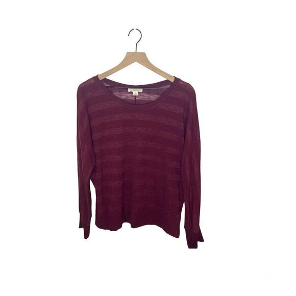 XXI Burgundy Knit Long Sleeve Top - Picture 1 of 2